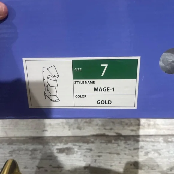 Liliana Metallic Gold Ruffle Knee-High Heeled Boots - Picture 2 of 3